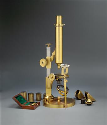 A large brass Microscope by Wenzel Prokesch - Antique Scientific Instruments and Globes