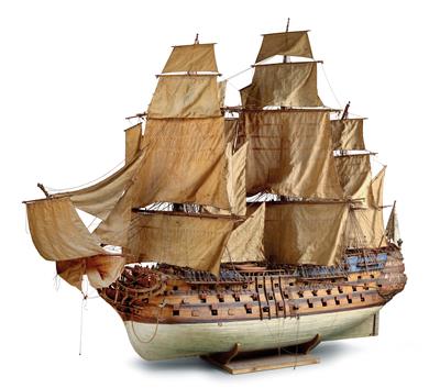 Large ship Model “Le Sans Pareil” on a scale of 1/40 - Antique Scientific Instruments and Globes