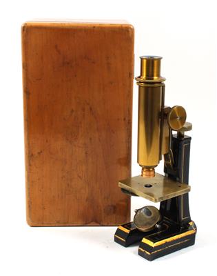 A Microscope by Plössl & Co - Historické vědecké přístroje a globusy