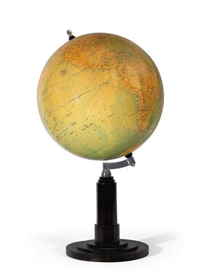 Big c. 1925 Terrestrial Globe by George Philips - Historické vědecké přístroje a globusy, fotoaparáty