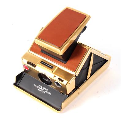 Polaroid SX-70 Land Camera Alpha 1 Gold Edition - Historische wissenschaftliche Instrumente und Globen - Klassische Fotoapparate und Zubehör