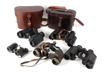 Six prismatic Binoculars - Historische wissenschaftliche Instrumente und Globen - Klassische Fotoapparate und Zubehör