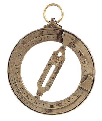 A brass universal Ring Sundial - Strumenti scientifici e globi d'epoca