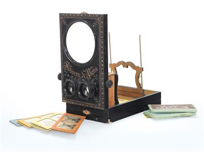Stereo- und Bildbetrachter "Souvenir de Paris" - Antique Scientific Instruments, Globes and Cameras