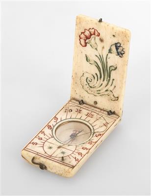 A 17th century miniature Diptych Sundial - Strumenti scientifici, globi d'epoca e macchine fotografiche