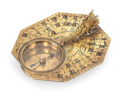 A brass Sundial - Historické vědecké přístroje, globusy a fotoaparáty