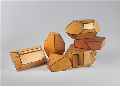 Six c. 1900/20 cardboard crystal Models - Antique Scientific Instruments, Globes and Cameras