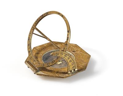 Andreas Vogler Augsburg equinoctial compass Sundial - Strumenti scientifici e globi d'epoca; Macchine fotografiche d'epoca e accessori