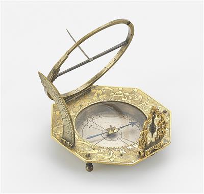 Äquatoriale Reisesonnenuhr von Johann Georg Vogler (um 1720-1765) - Historické vědecké přístroje, globusy a fotoaparáty