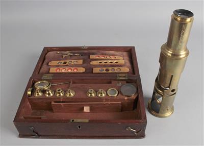 Englisches Trommelmikroskop - Uhren, Technik und Kuriositäten - Sammlung Spielautomaten
