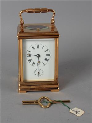 Französischer Grande Sonnerie Reisewecker - Uhren, Technik und Kuriositäten - Sammlung Spielautomaten
