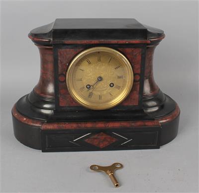 Historismus Marmor Kaminuhr - Clocks, Science, and Curiosities including a Collection of glasses