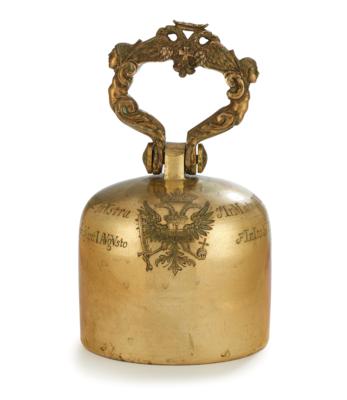 An important Leopoldine 15 pound handle weight from 1704 - The Dr. Eiselmayr scales & weights collection