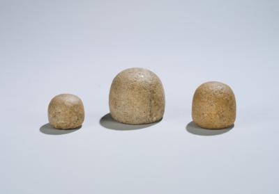 Three stone weights of 8, 16 and 32 lots - The Dr. Eiselmayr scales & weights collection
