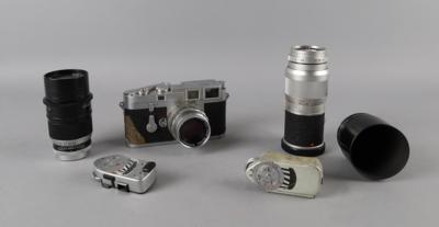 LEICA M3 (Double Stroke) mit drei Objektiven - Hodiny, technologie, kuriozity a kamery
