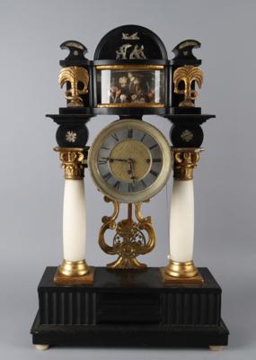 Biedermeier Portaluhr, - Clocks, Science, Curiosities & Photographica