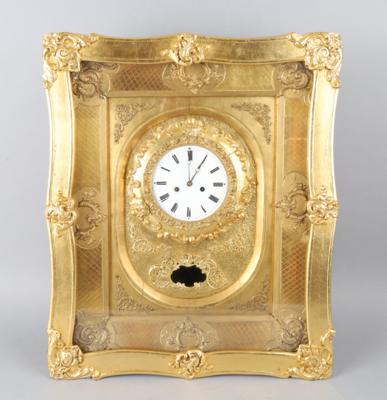 Biedermeier Rahmenuhr, - Clocks, Science, Curiosities & Photographica