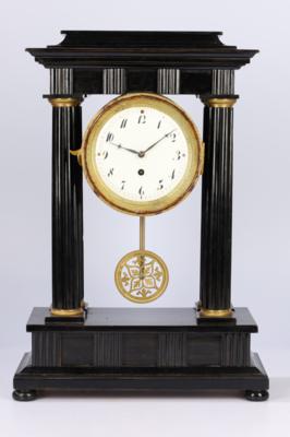 Biedermeier Portikusuhr, - Clocks, Science, Curiosities