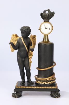 Kleine Klassizismus Tischuhr "Amor", - Clocks, Science, Curiosities