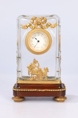 Kleine Neoklassizismus Glas Tischuhr, - Clocks, Science, Curiosities