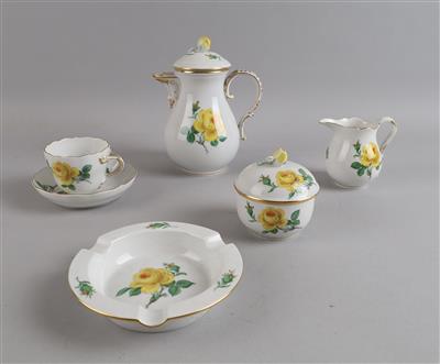Moccaservice, Meißen, - Decorative Porcelain and Silverware