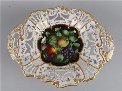 Obstschale, Lippert  &  Haas, Schlaggenwald 1844, - Decorative Porcelain and Silverware