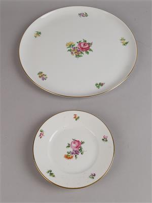 Augarten - 1 Tortenplatte, 1 Brotteller, - Decorative Porcelain and Silverware
