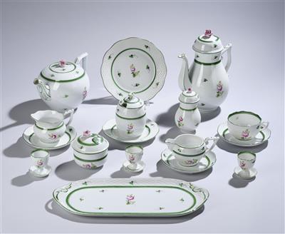 Kaffee-Teeservice, Herend, - Porcellana decorativa e argenteria