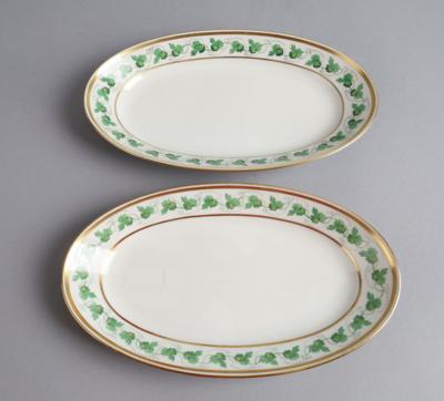 2 ovale Beilagschalen, Länge 25 cm, Wiener Porzellanmanufaktur Augarten, - Starožitnosti
