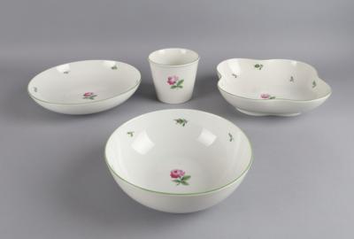 Augarten - 2 runde Schüsseln,1 quadr. Schüssel, 1 Blumentopf, - Decorative Porcelain and Silverware