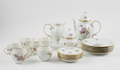 Augarten, Kaffeeservice Dekor"Buntes Blumenbukett", - Decorative Porcelain & Silverware