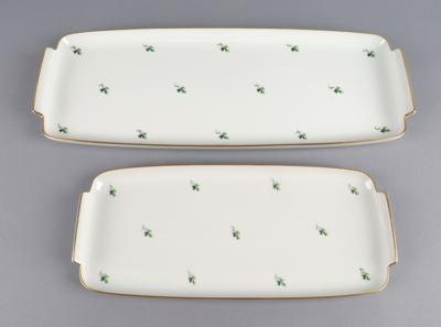 Augarten - 2 längliche Platten Länge 35 u. 47 cm, - Decorative Porcelain and Silverware