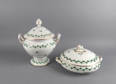 Herend - 2 runde Deckelschüsseln, - Decorative Porcelain & Silverware