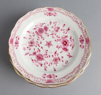 Meissen - 6 Dessertteller Dm. 17,5-18 cm, - Decorative Porcelain & Silverware