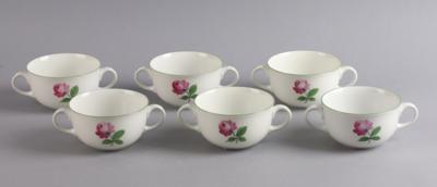 Augarten - 6 Bouillontassen, - Decorative Porcelain & Silverware
