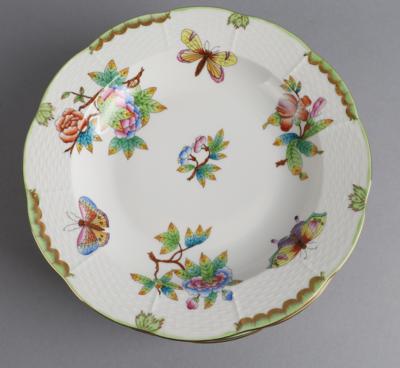 6 Suppenteller, Herend, - Decorative Porcelain and Silverware
