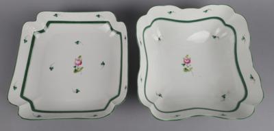 2 eckige Schüsseln, Herend, - Decorative Porcelain and Silverware