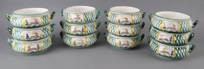 12 Bouillontassen, Gmundner Keramik, - Antiquariato
