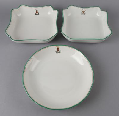 Augarten - 1 runde, 2 eckige Schüsseln, - Decorative Porcelain & Silverware