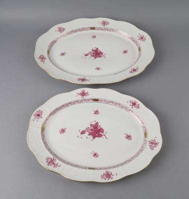 Herend - 2 ovale Platten, - Decorative Porcelain and Silverware