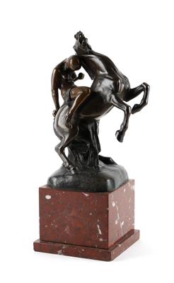 Albert Hinrich Hussmann, (1875-1946, verwundete Amazone mit aufbäumendem Pferd, Deutschland, um 1915, - Jugendstil und Kunsthandwerk des 20. Jahrhunderts