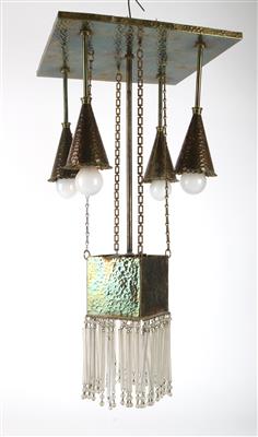 Five-arm Art Deco chandelier, - Jugendstil and 20th Century Arts and Crafts