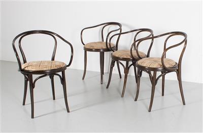 Four armchairs, Gebrüder Thonet, c. 1904, - Secese a umění 20. století