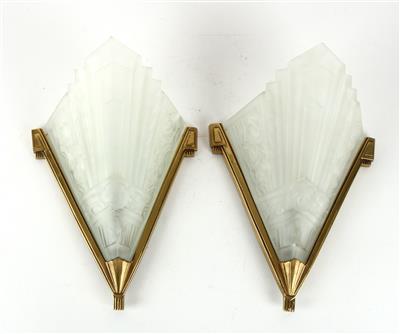 Two wall lamps in Art Deco style, France, c. 1930, - Secese a umění 20. století