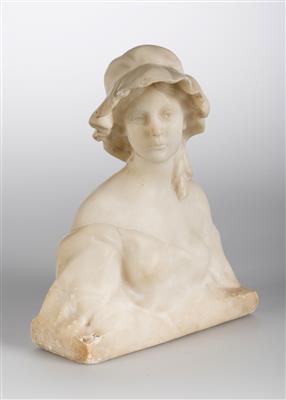 Franz Peleschka-Lunard, a female bust, Vienna, c. 1900 - Jugendstil e arte applicata del XX secolo