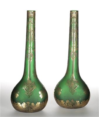 A pair of large vases, Legras & Cie, St. Denis, Paris, c. 1900-25 - Jugendstil e arte applicata del XX secolo