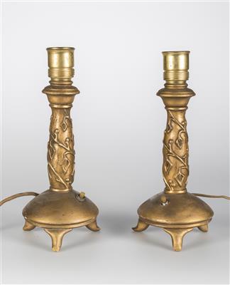Paar Tischlampen, um 1920 - Jugendstil und Kunsthandwerk des 20. Jahrhunderts