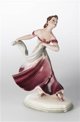 Stephan Dakon, a female dancer, Keramos, Vienna, c. 1920-30 - Jugendstil and 20th Century Arts and Crafts
