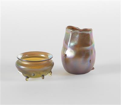Two small vases, Tiffany & Co., Associated Artists, Louis Comfort, USA, c. 1892 - Jugendstil and 20th Century Arts and Crafts