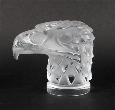 Kühlerfigur "Tete d'aigle", Réne Lalique, Wingen-surModer, Entwurf: 14.3.1928, spätere Ausführung - Secese a umění 20. století